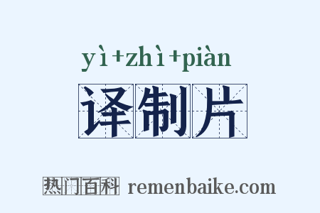 译制片是什么意思的图片